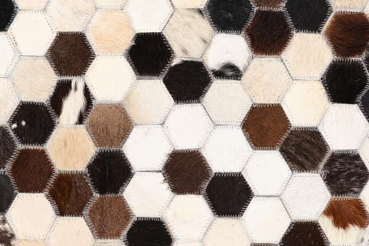 5' 1 x 8' Cowhide Leather Rug
