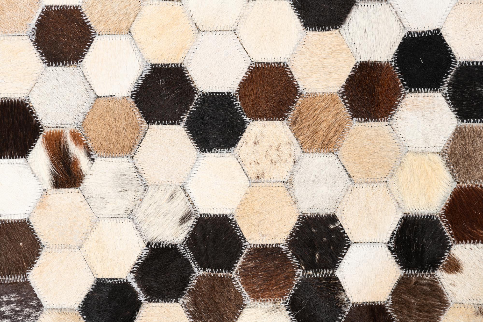 5' 1 x 8' Cowhide Leather Rug
