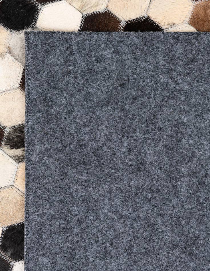 Detail image of 5' 1 x 8' Cowhide Leather Rug