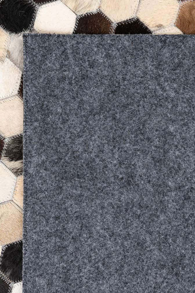 5' 1 x 8' Cowhide Leather Rug