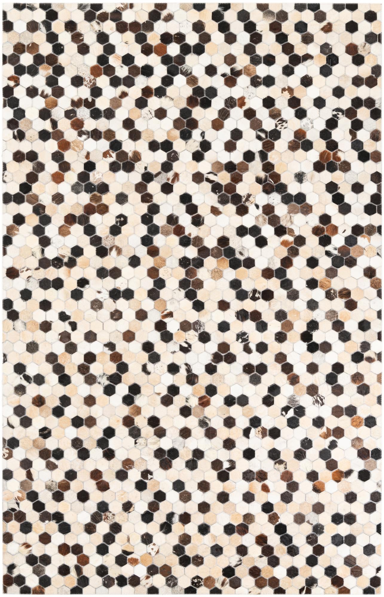 5' 1 x 8' Cowhide Leather Rug
