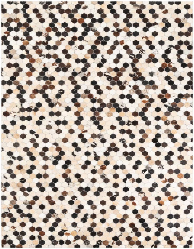 Detail image of 5' 1 x 8' Cowhide Leather Rug