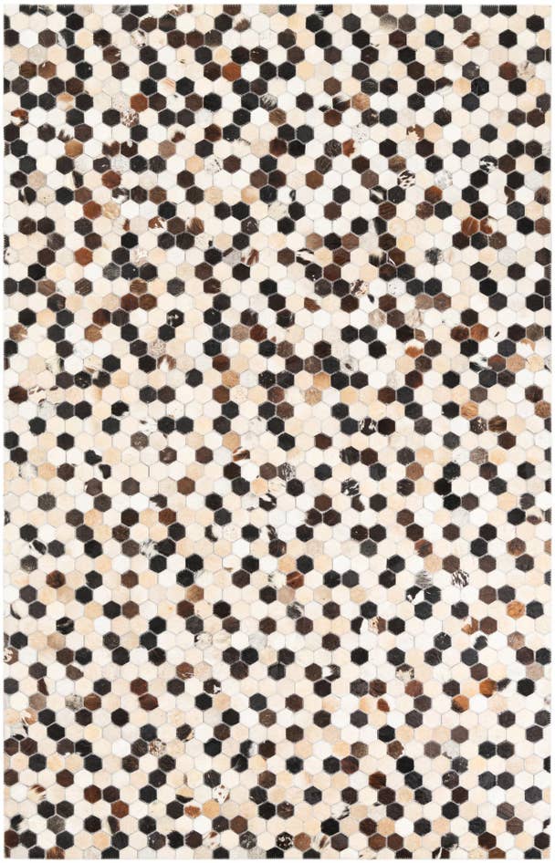 Detail image of 5' 1 x 8' Cowhide Leather Rug