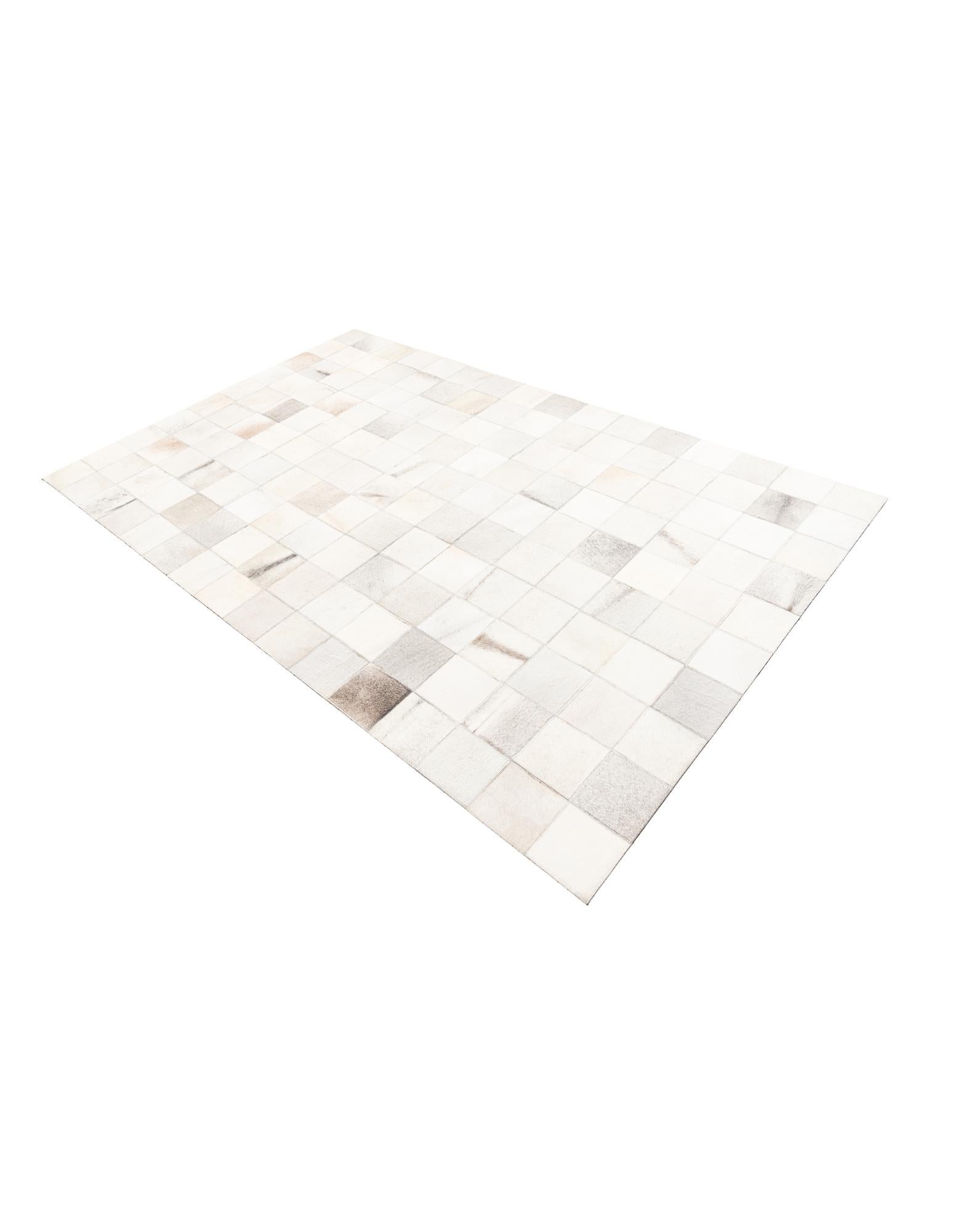 5' x 7' 10 Cowhide Leather Rug