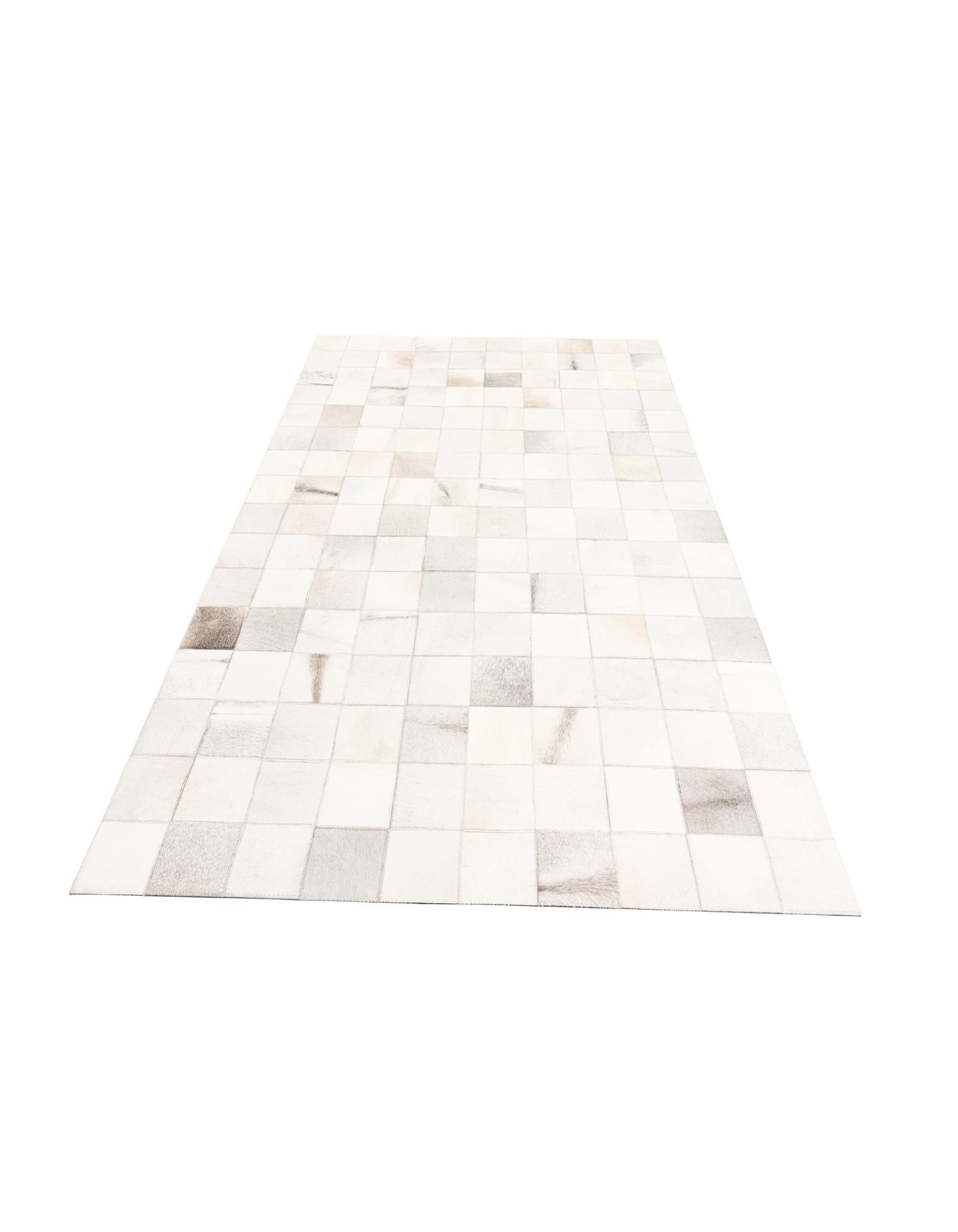 5' x 7' 10 Cowhide Leather Rug