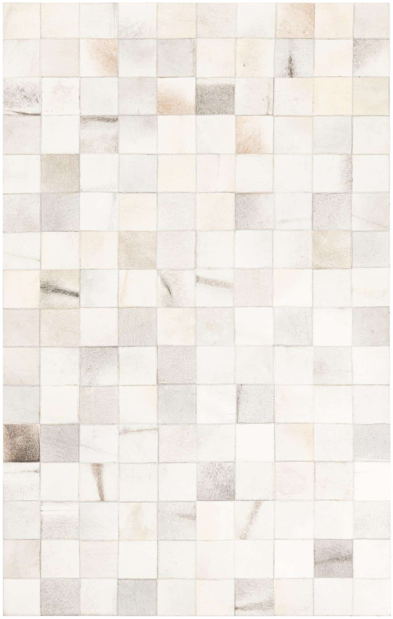 5' x 7' 10 Cowhide Leather Rug