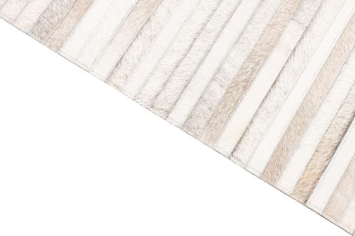 5' 1 x 8' 1 Cowhide Leather Rug