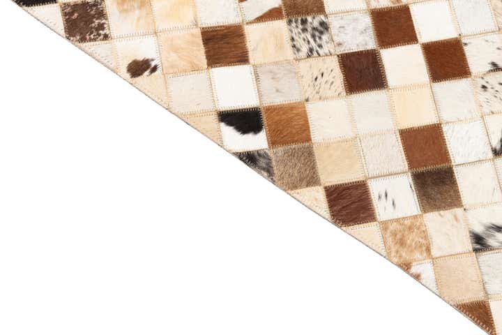 5' x 8' Cowhide Leather Rug