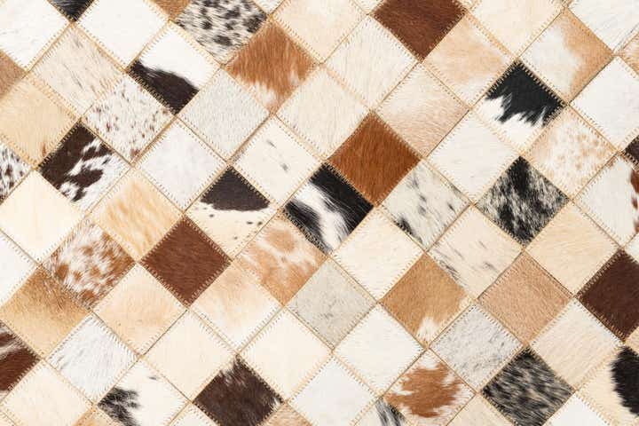 5' x 8' Cowhide Leather Rug
