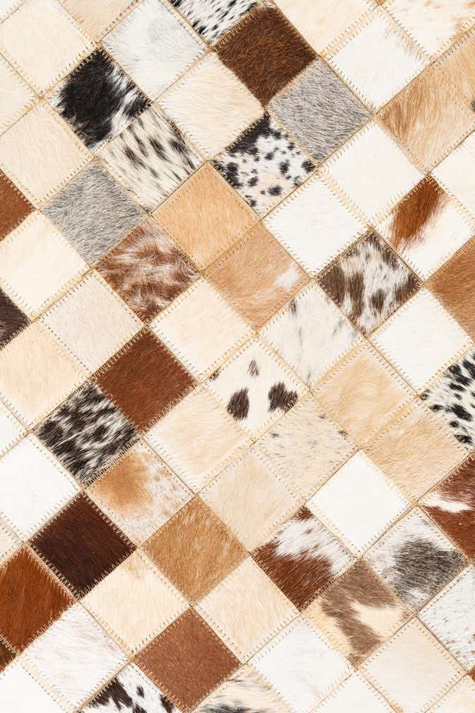 5' x 8' Cowhide Leather Rug