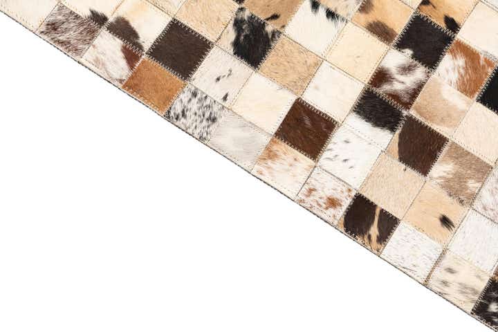 5' x 8' Cowhide Leather Rug
