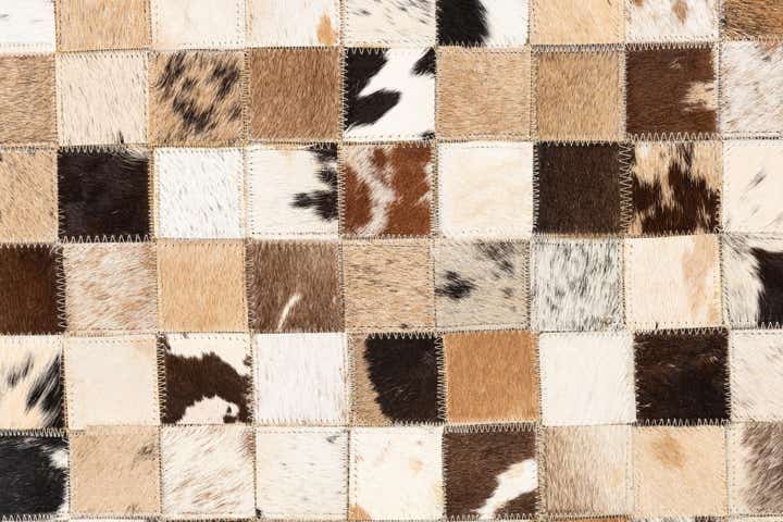 5' x 8' Cowhide Leather Rug