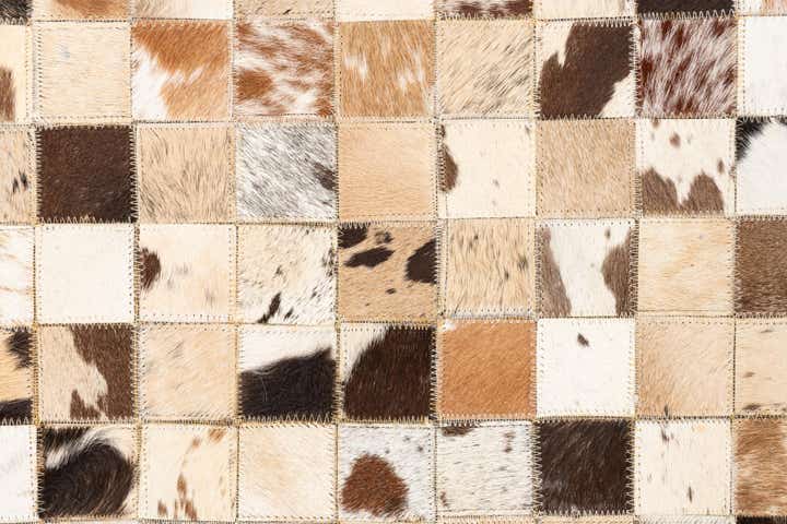 5' x 8' Cowhide Leather Rug