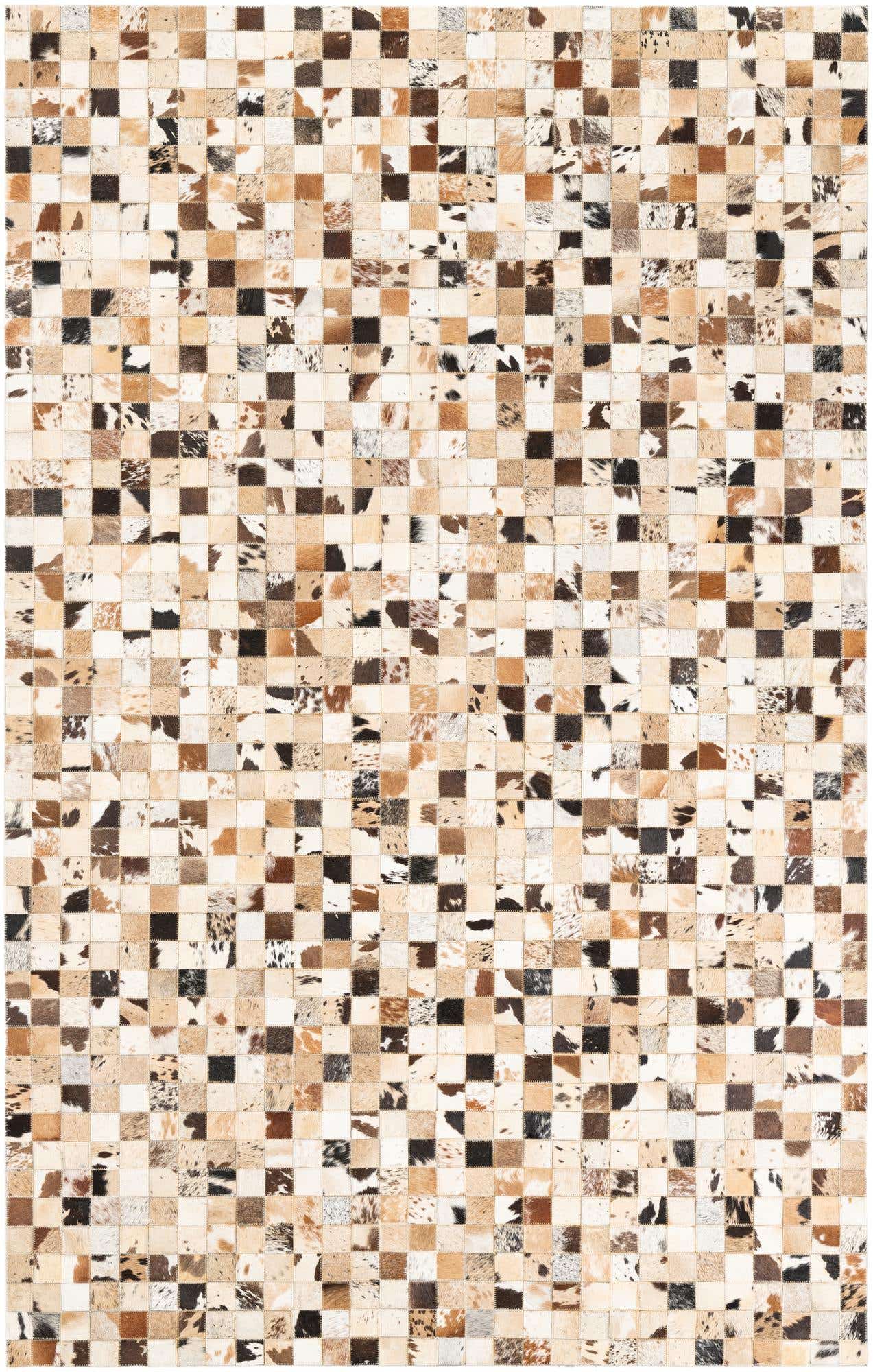 5' x 8' Cowhide Leather Rug