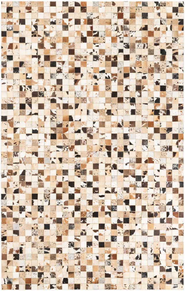 5' x 8' Cowhide Leather Rug