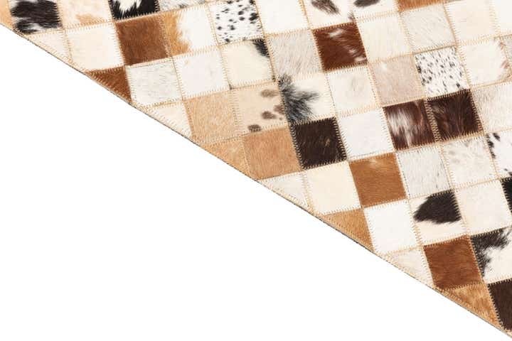 5' x 8' Cowhide Leather Rug
