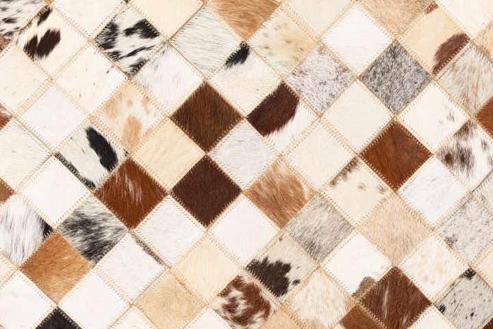 5' x 8' Cowhide Leather Rug