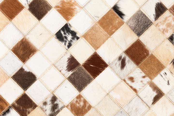 5' x 8' Cowhide Leather Rug