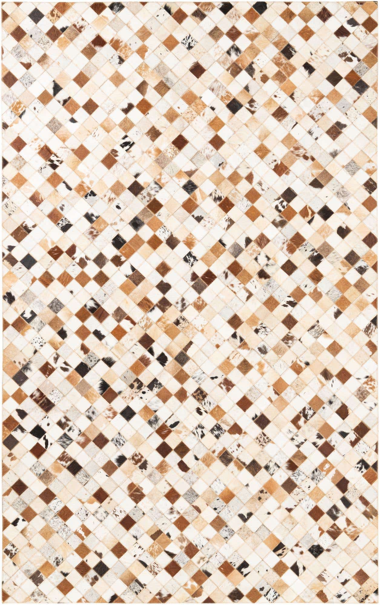 5' x 8' Cowhide Leather Rug