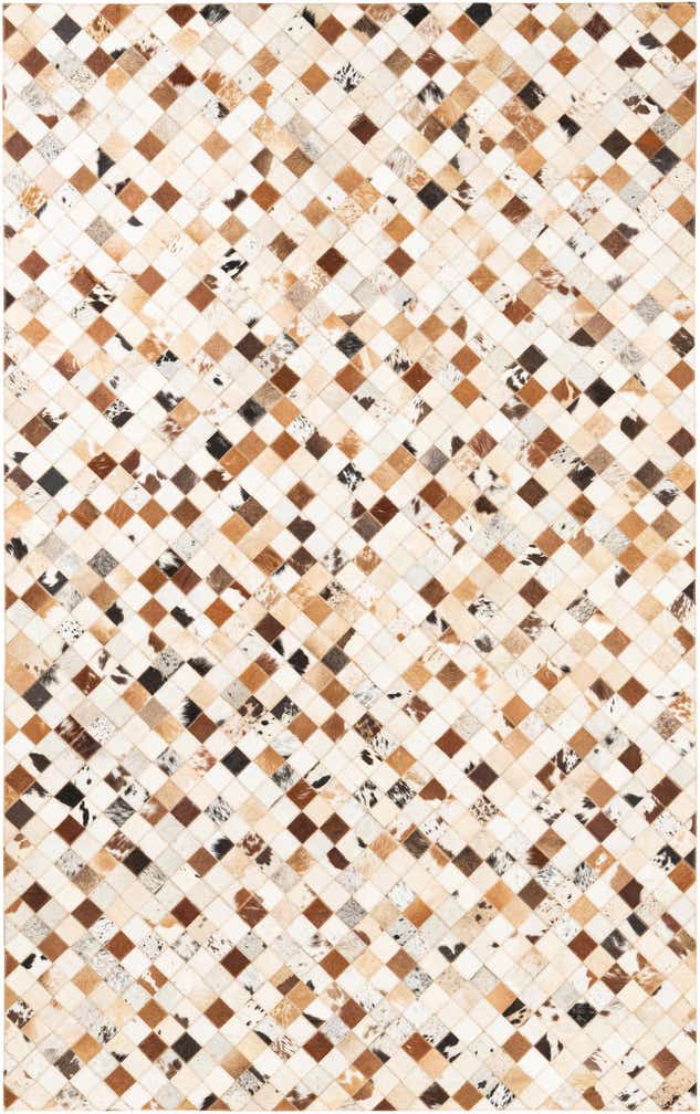 5' x 8' Cowhide Leather Rug