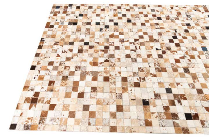 5' x 8' Cowhide Leather Rug
