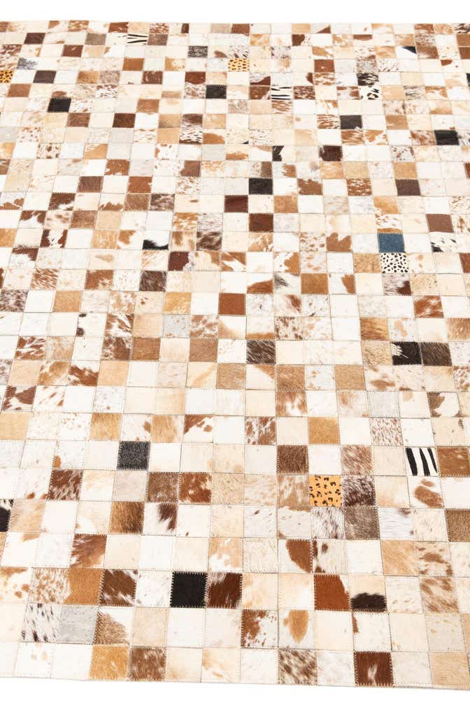 5' x 8' Cowhide Leather Rug