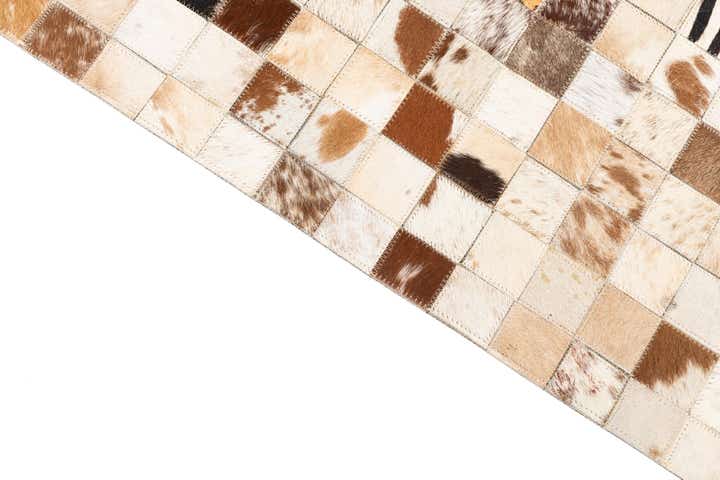 5' x 8' Cowhide Leather Rug