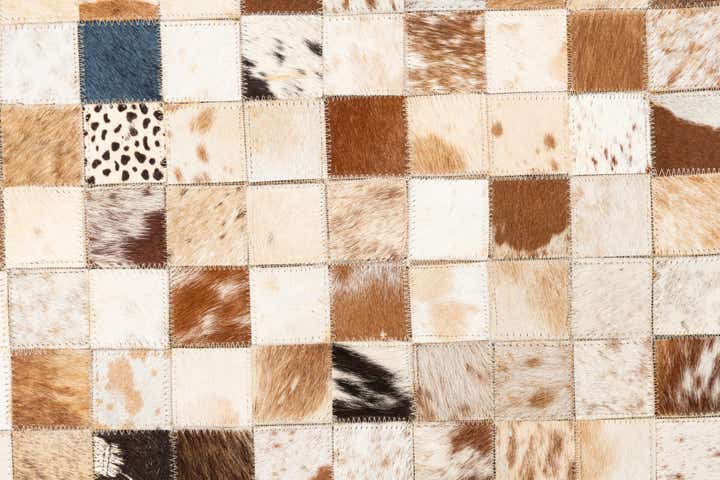 5' x 8' Cowhide Leather Rug