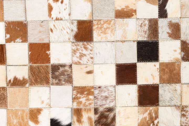 5' x 8' Cowhide Leather Rug
