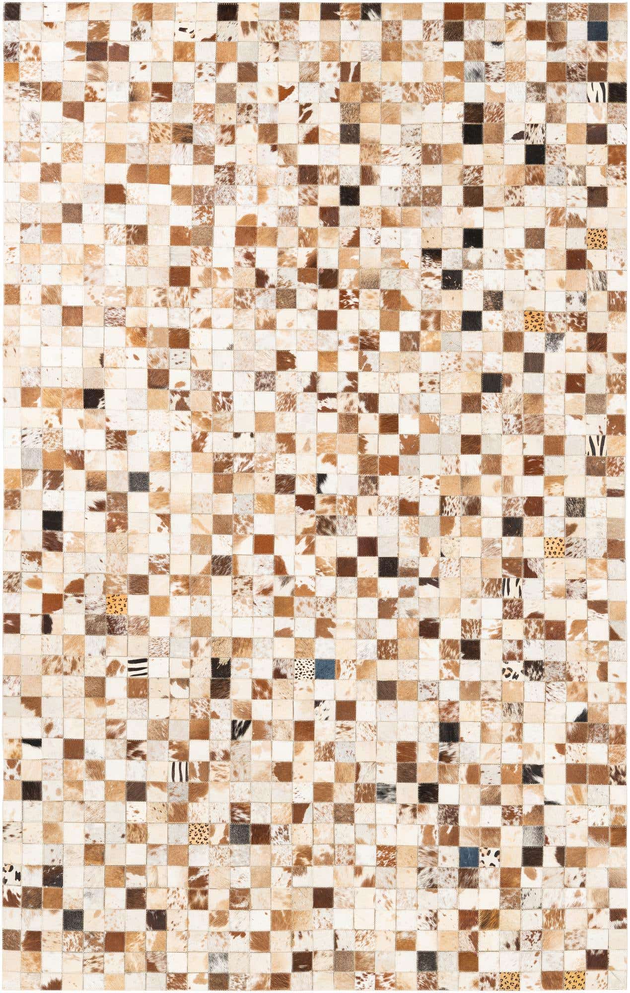 5' x 8' Cowhide Leather Rug