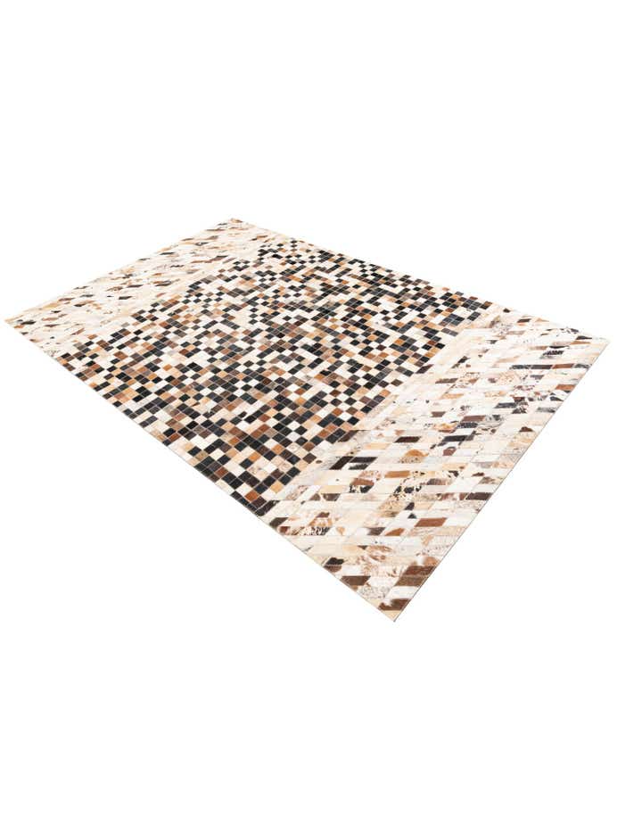 5' x 7' 10 Cowhide Leather Rug