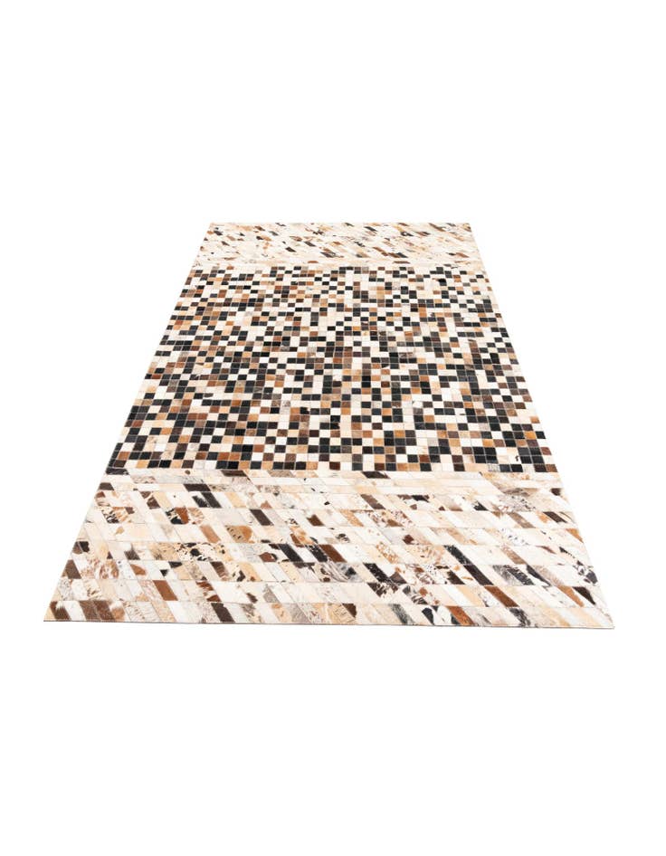 Detail image of 5' x 7' 10 Cowhide Leather Rug