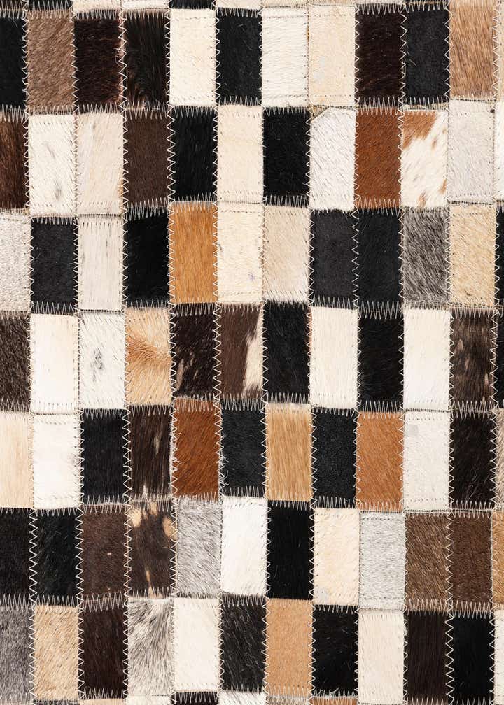 5' x 7' 10 Cowhide Leather Rug