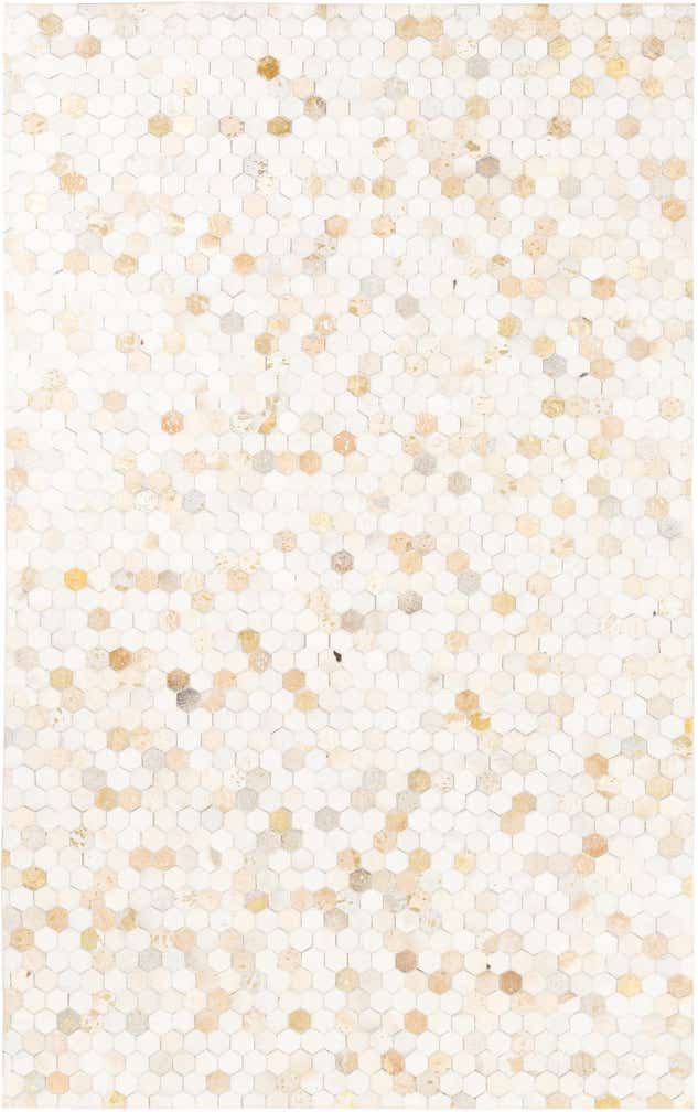5' x 8' Cowhide Leather Rug