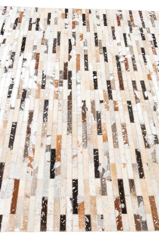 5' 2 x 8' 2 Cowhide Leather Rug