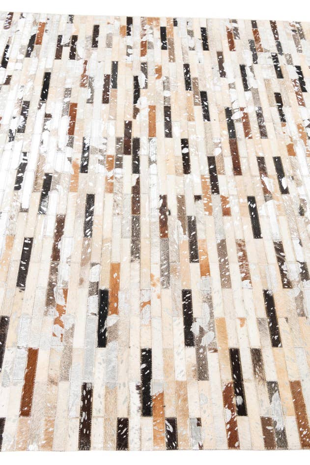 Detail image of 5' 2 x 8' 2 Cowhide Leather Rug