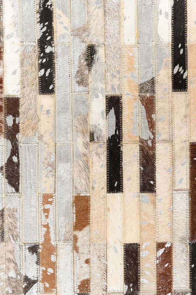 5' 2 x 8' 2 Cowhide Leather Rug