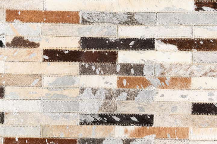 5' 2 x 8' 2 Cowhide Leather Rug