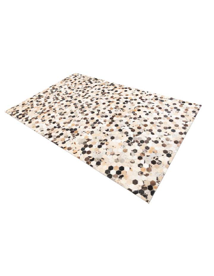 5' 2 x 8' Cowhide Leather Rug