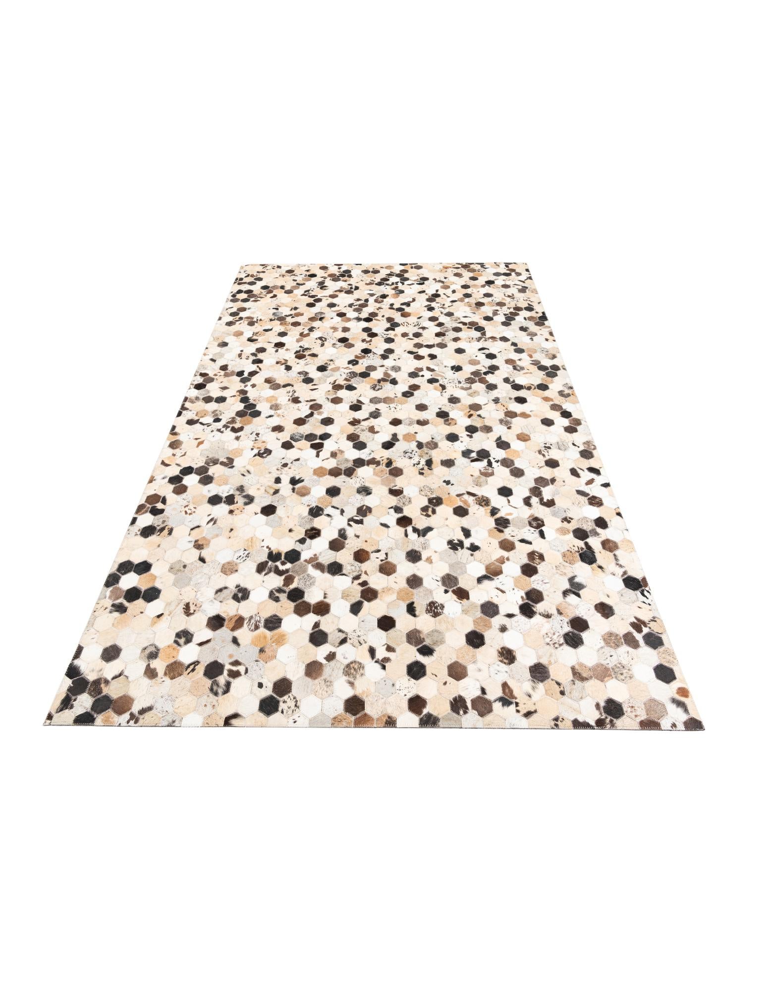 5' 2 x 8' Cowhide Leather Rug