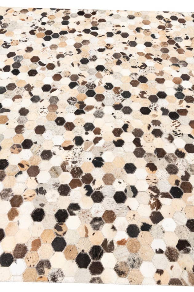 Detail image of 5' 2 x 8' Cowhide Leather Rug