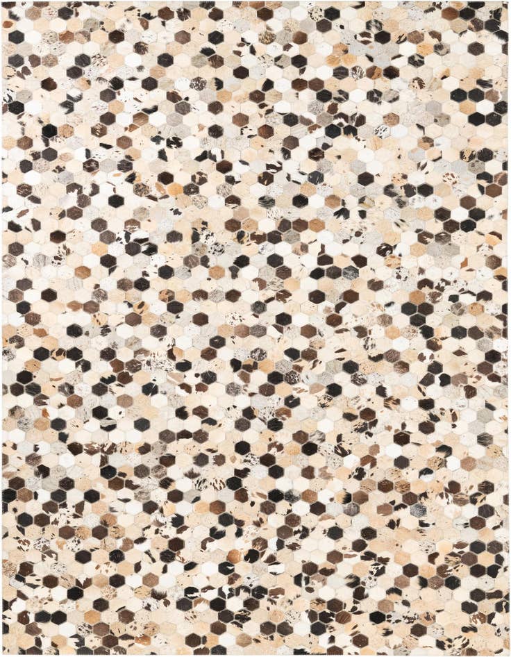Detail image of 5' 2 x 8' Cowhide Leather Rug