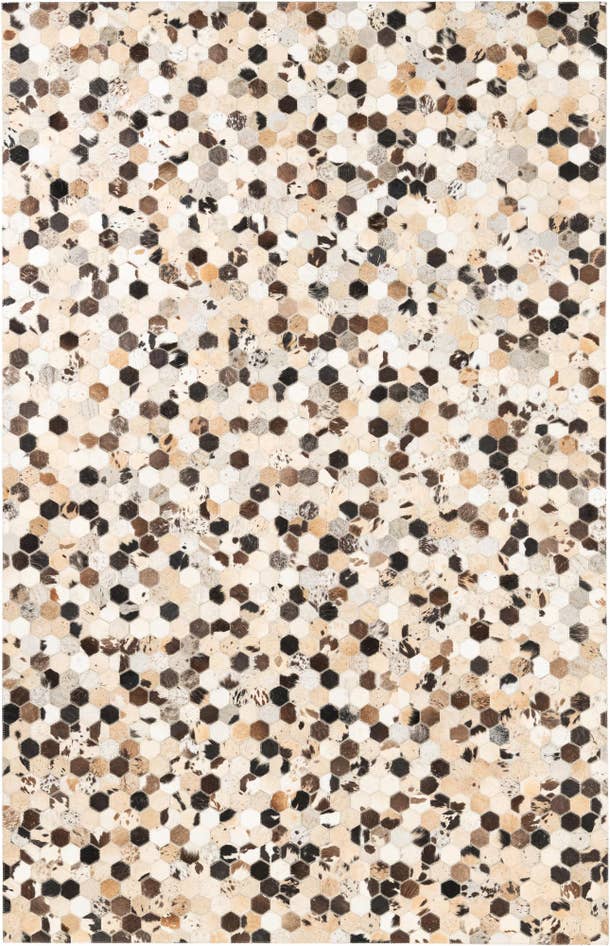 Detail image of 5' 2 x 8' Cowhide Leather Rug