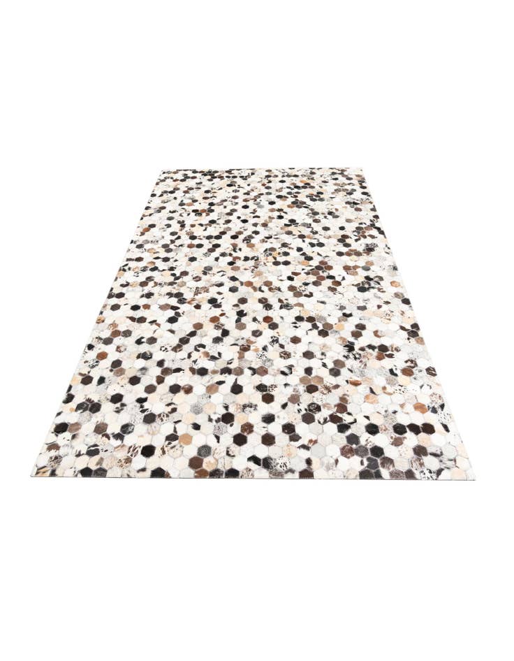 Detail image of 5' 1 x 8' Cowhide Leather Rug