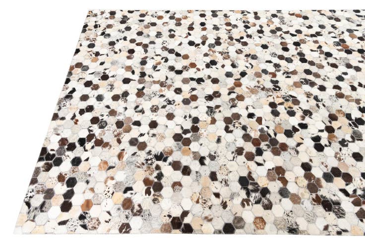 Detail image of 5' 1 x 8' Cowhide Leather Rug
