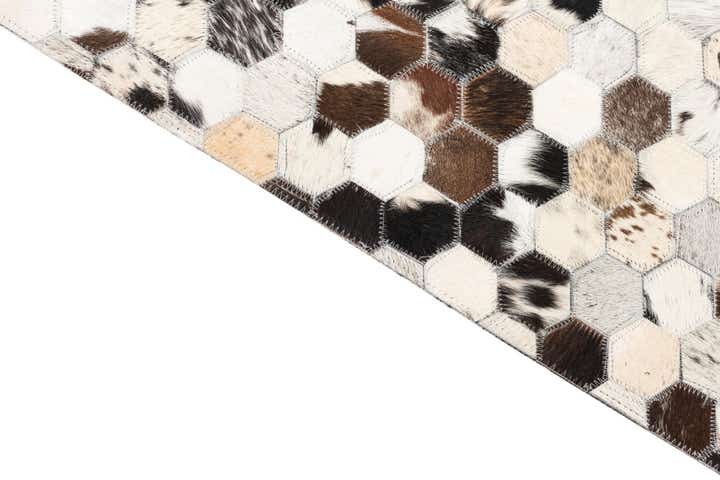 5' 1 x 8' Cowhide Leather Rug