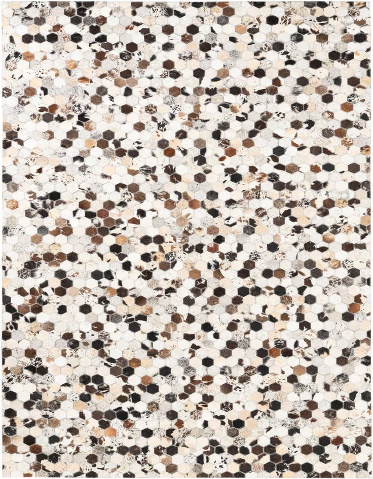 Detail image of 5' 1 x 8' Cowhide Leather Rug