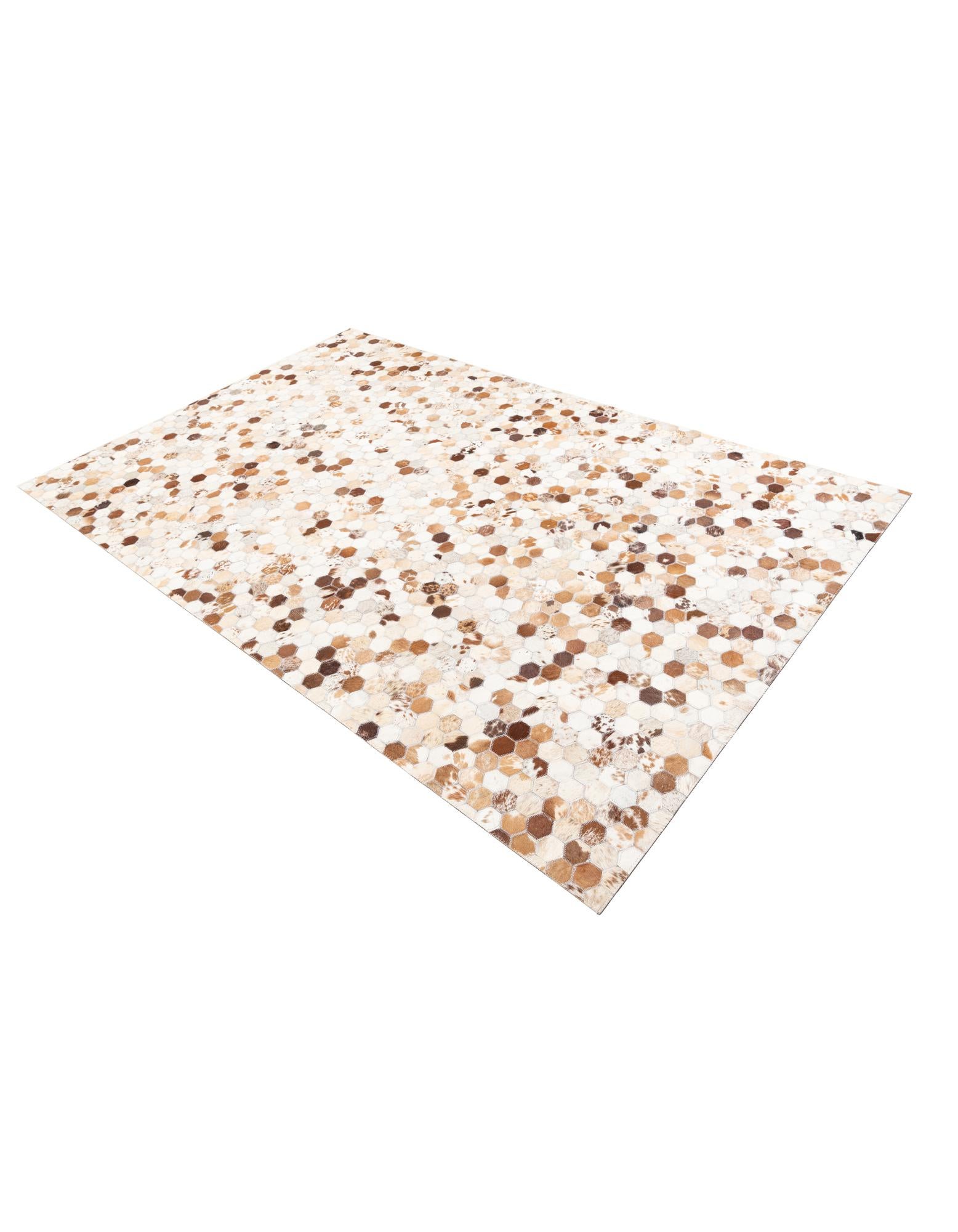 5' 2 x 8' Cowhide Leather Rug