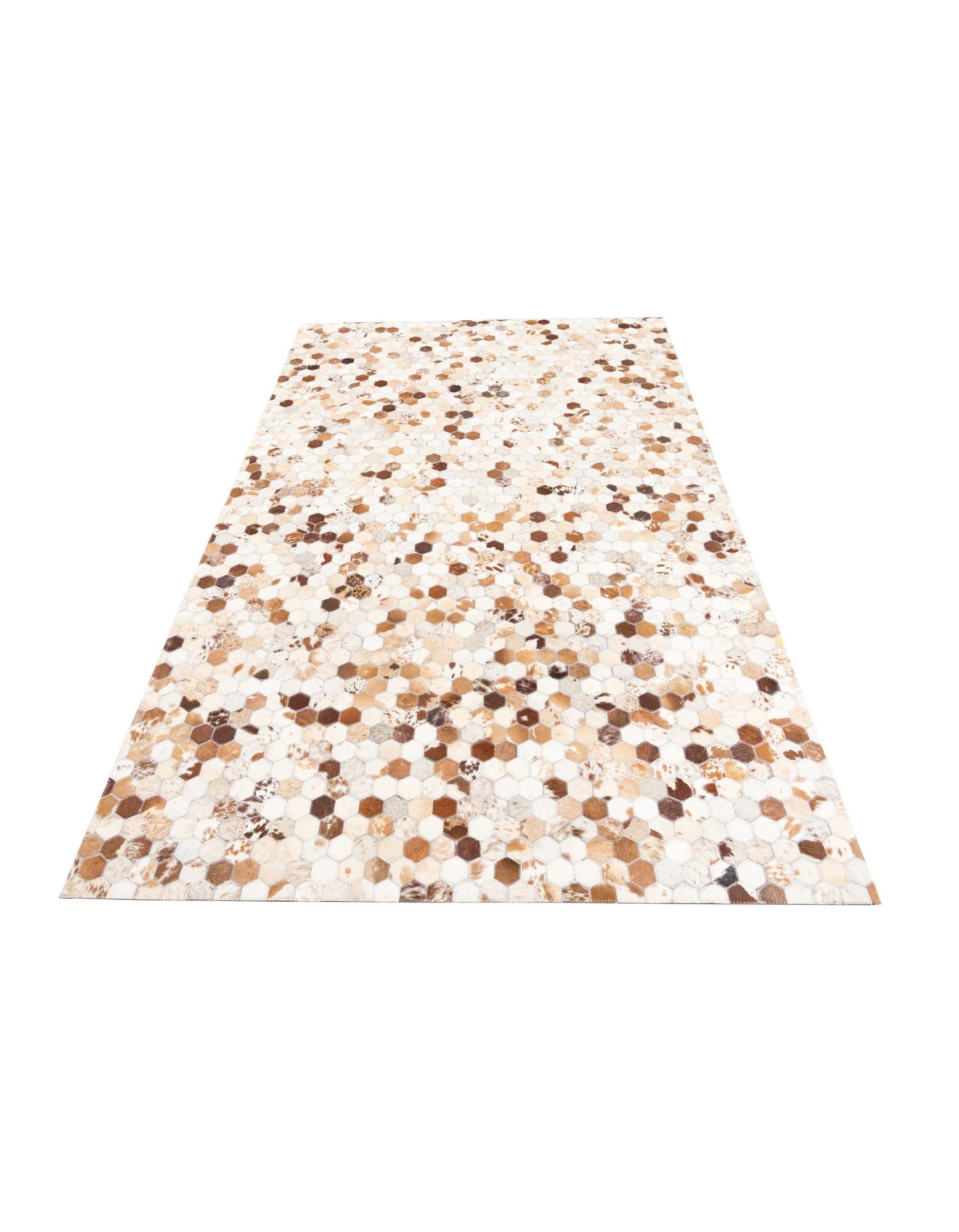 5' 2 x 8' Cowhide Leather Rug