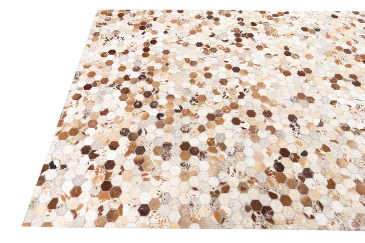 5' 2 x 8' Cowhide Leather Rug
